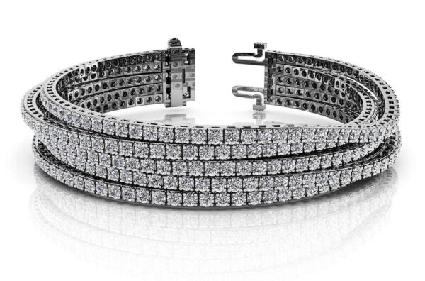 Multi Strand Flexible Diamond Tennis Bracelet