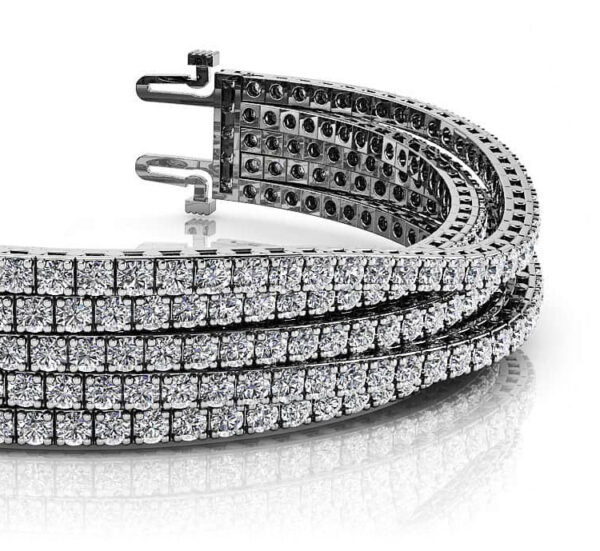 Multi Strand Flexible Diamond Tennis Bracelet