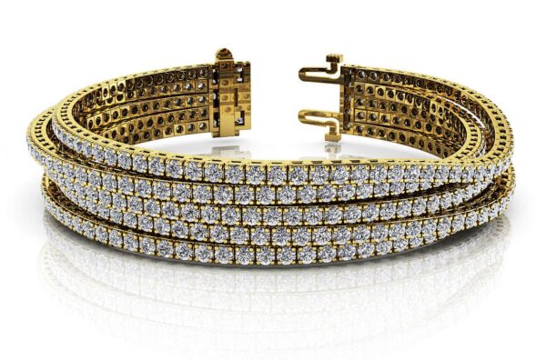 Multi Strand Flexible Diamond Tennis Bracelet