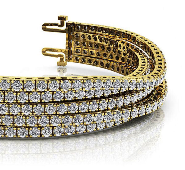 Multi Strand Flexible Diamond Tennis Bracelet