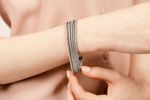 Multi Strand Flexible Diamond Tennis Bracelet