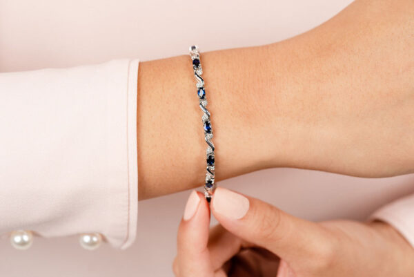 Classic Twist Diamond And Gemstone Bracelet