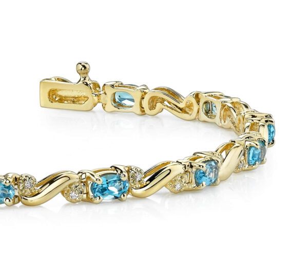 Classic Twist Diamond And Gemstone Bracelet