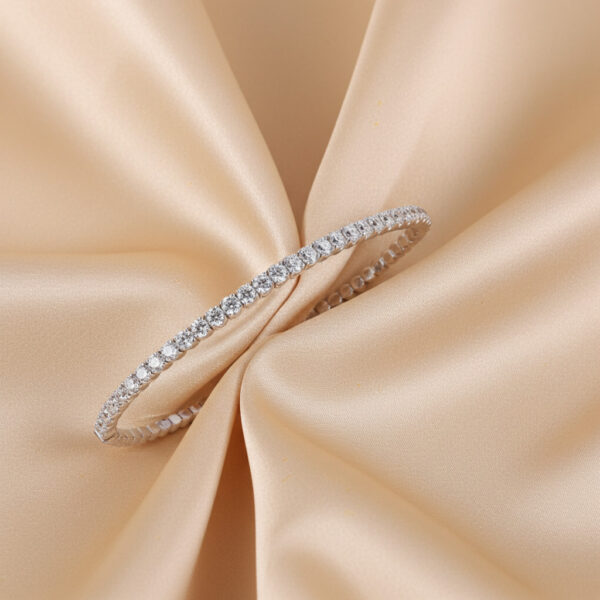 Brilliant Cut Diamond Flexible Bangle
