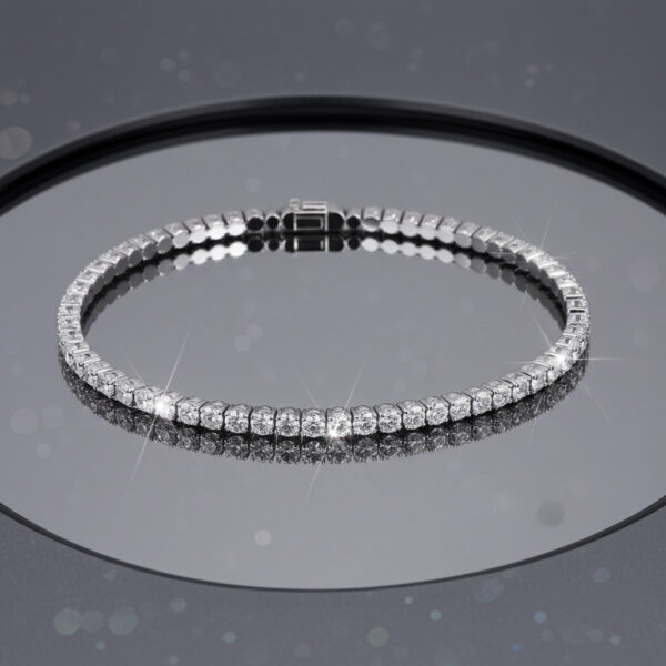 Brilliant Cut Round Flexible Bangle