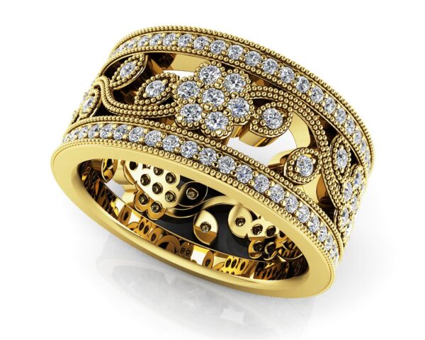 Diamond Flowers Eternity Band