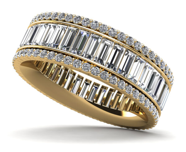 Round and Baguettes Diamond Eternity Ring