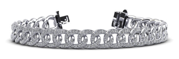 Graduated Diamond Swirl Bracelet for Women