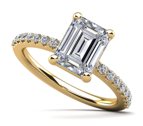 Enchanting Emerald Cut Diamond Engagement Ring