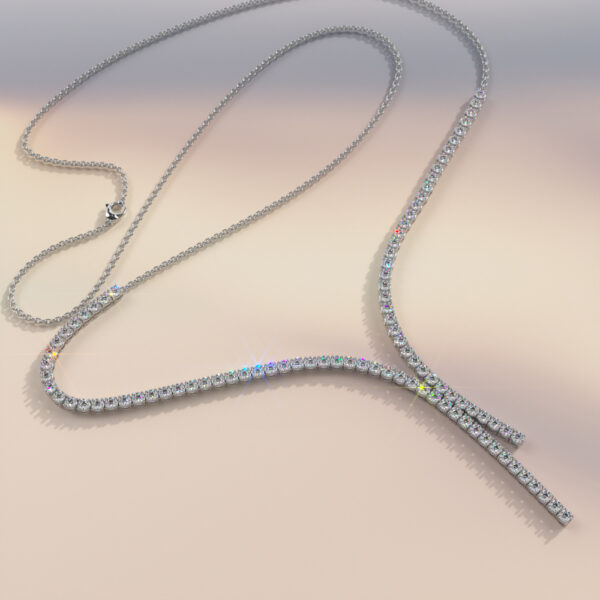 Lasso Diamond and Chain Tennis Necklace