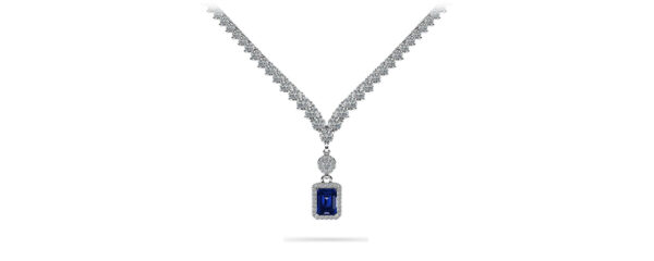 Love Spell Gemstone Pendant 3 Prong V Necklace