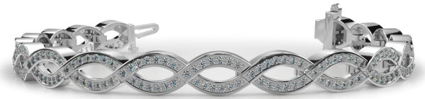 Round Diamond Infinity Bracelet