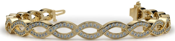 Round Diamond Infinity Bracelet