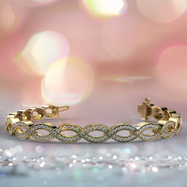 Round Diamond Infinity Bracelet