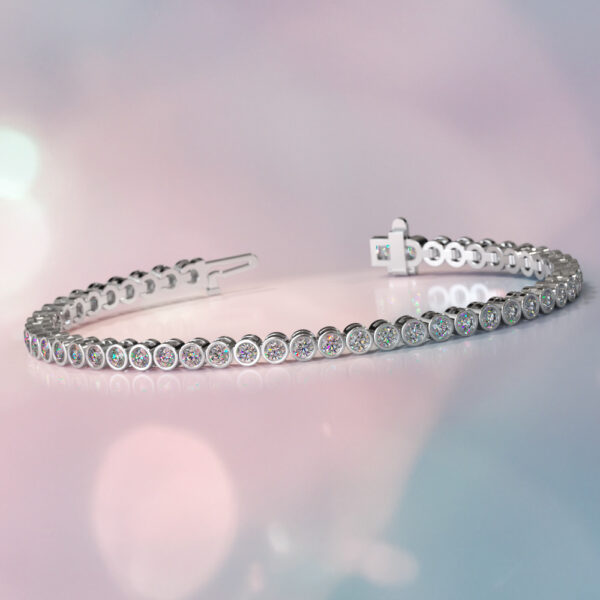 Timeless Bezel Set Diamond Tennis Bracelet