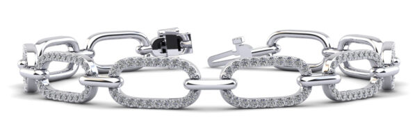 Paperclip Diamond Link Bracelet