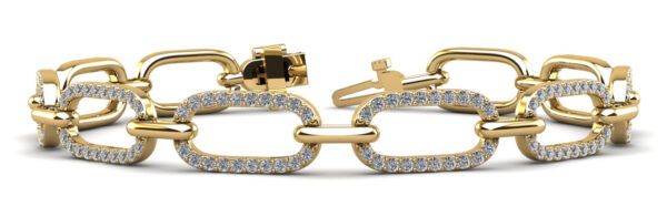 Paperclip Diamond Link Bracelet