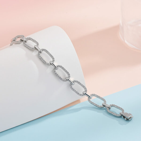 Paperclip Diamond Link Bracelet