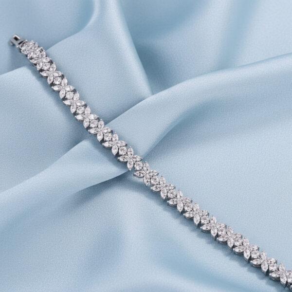 Flowers of Marquise Diamond Tennis Bracelet