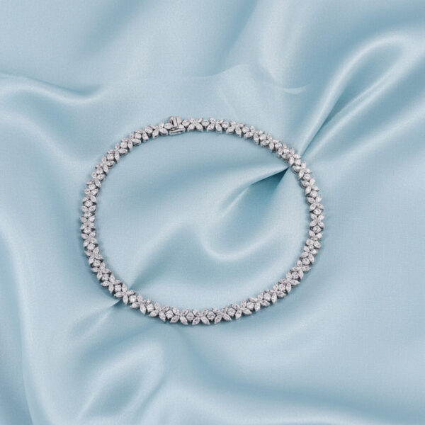 Flowers of Marquise Diamond Tennis Bracelet