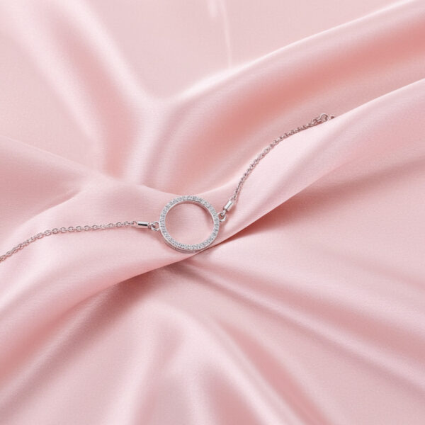 Perfect Circle Diamond Adjustable Bracelet