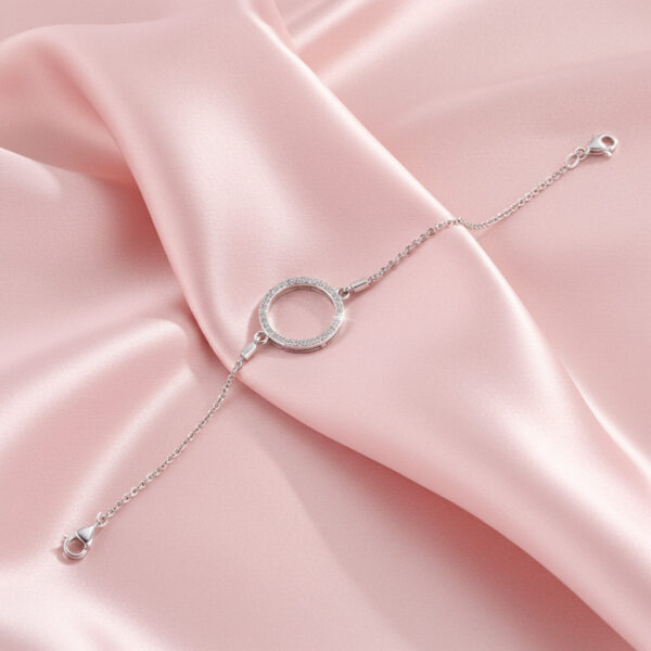 Perfect Circle Diamond Adjustable Bracelet