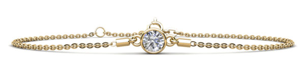 Solitaire Brilliant Round Diamond Adjustable Bracelet