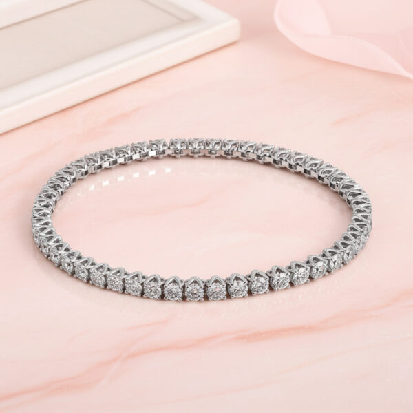 Fiery Flame Diamond Tennis Bracelet