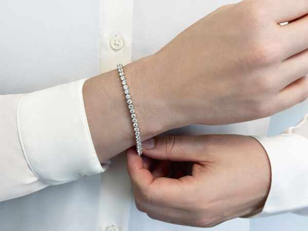 Fiery Flame Diamond Tennis Bracelet