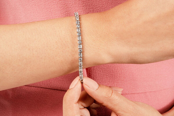 Princess Charm Diamond Tennis Bracelet