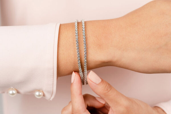 Double Strand Flexible Diamond Bracelet