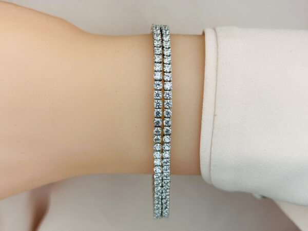 Double Strand Flexible Diamond Bracelet