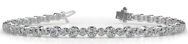 Alternating Two Size Diamond Tennis Bracelet