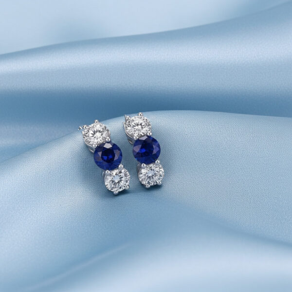 Brilliant Diamonds and Gemstone Huggie Hoops