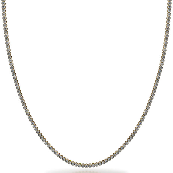 Riviera Brilliant Bezel Set Diamond Tennis Necklace