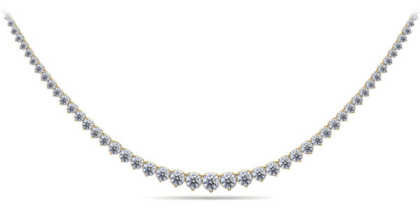 Timeless Three Prong Diamond Tennis Necklace
