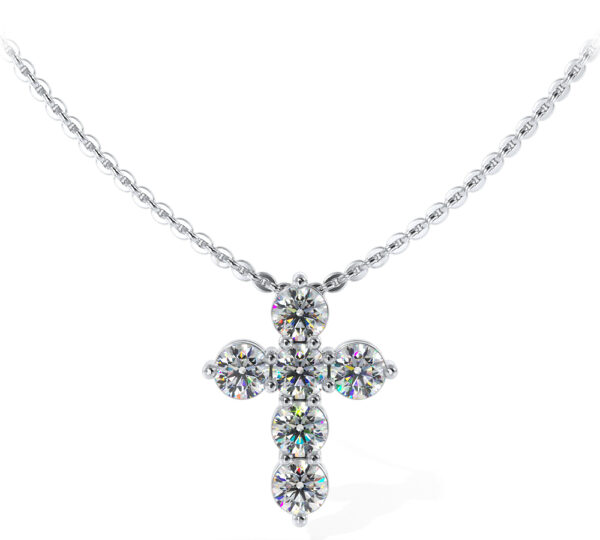 Six Timeless Diamond Cross Pendant Timeless