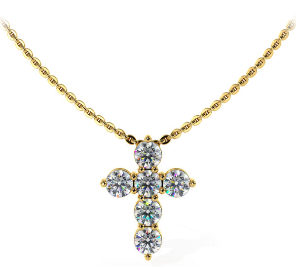 Six Timeless Diamond Cross Pendant Timeless