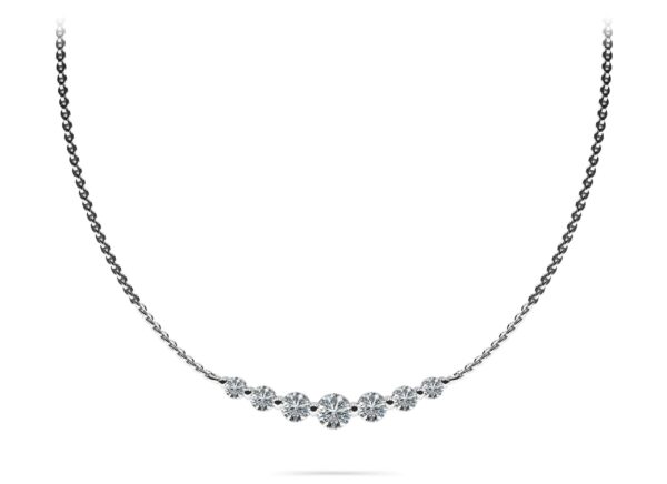 Seven Stone Graduated Chain Necklace