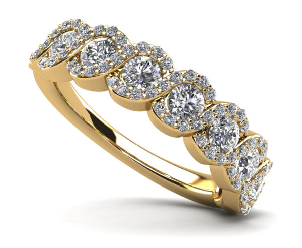 Diamond Wave Anniversary Ring