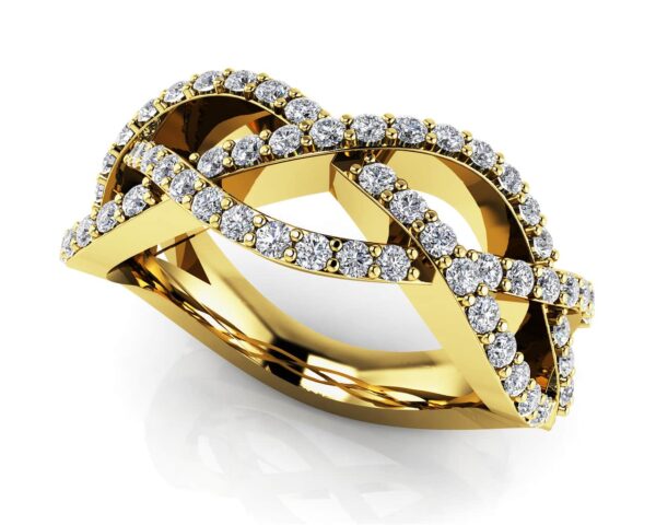 Stylish Woven Anniversary Ring