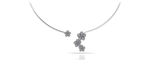 Diamond Flower Choker