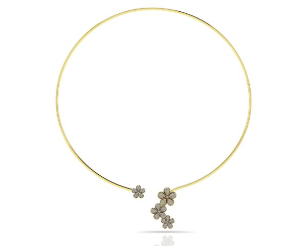 Diamond Flower Choker