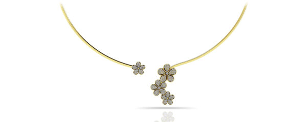Diamond Flower Choker